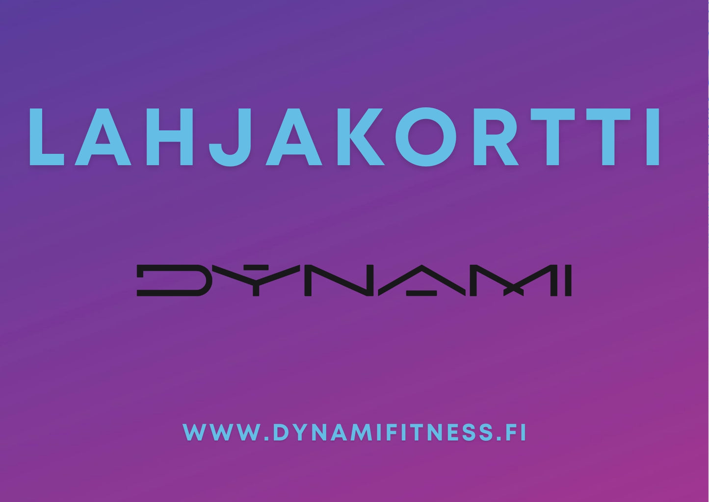 Dynamifitness lahjakortti